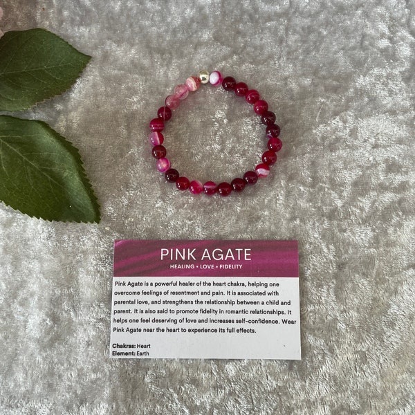 PINK AGATE BRACELET (Kids)