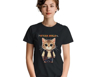 Nyan Solo Cat Cool Cute Graphic T-Shirt