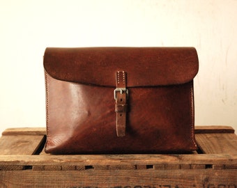 Borsa in pelle vintage Swiss Army - Tracolla - Messenger - Realizzata in pelle robusta - bushcraft - steampunk - larp