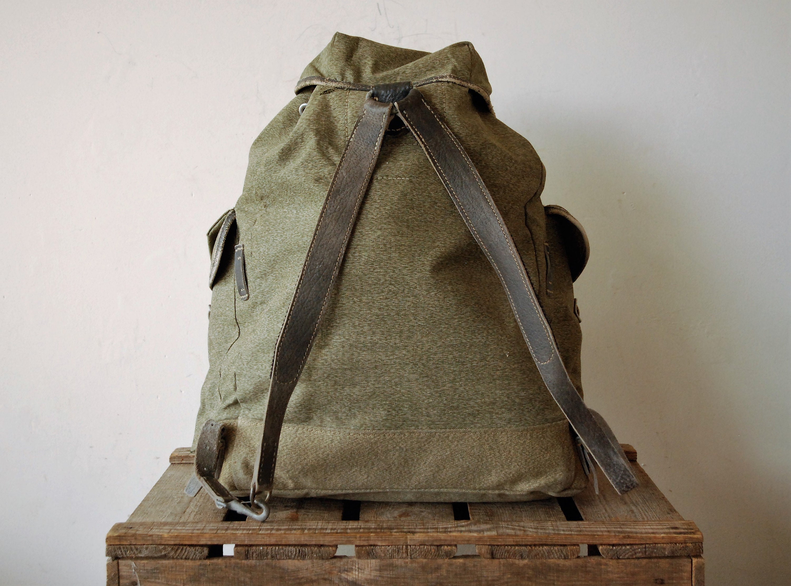 Swiss Army Backpack Rucksack Salt and Pepper Vintage Etsy