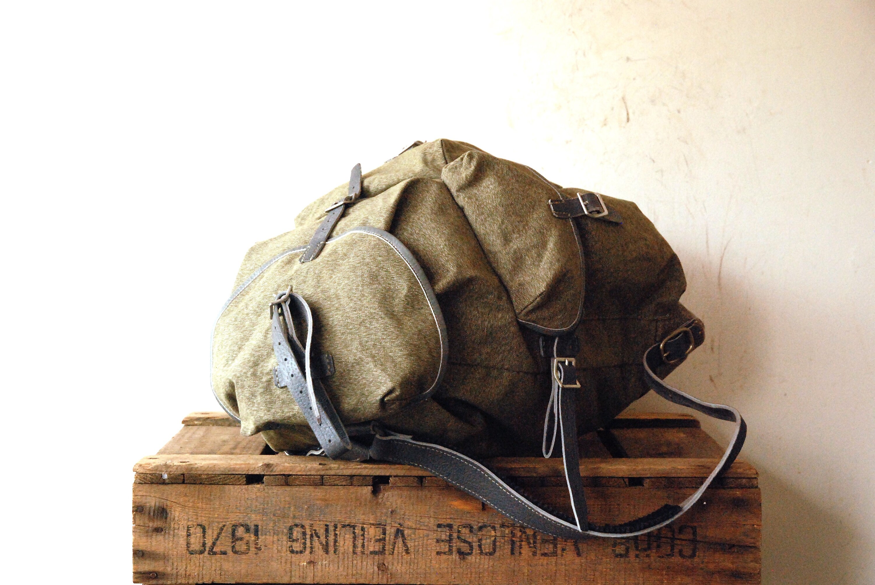 Swiss Army Backpack Rucksack Salt and Pepper Vintage Etsy