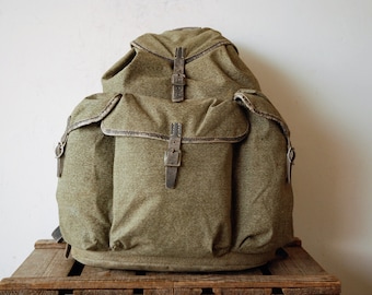 Zaino dell'esercito svizzero - Zaino sale e pepe - Borsa da uomo vintage