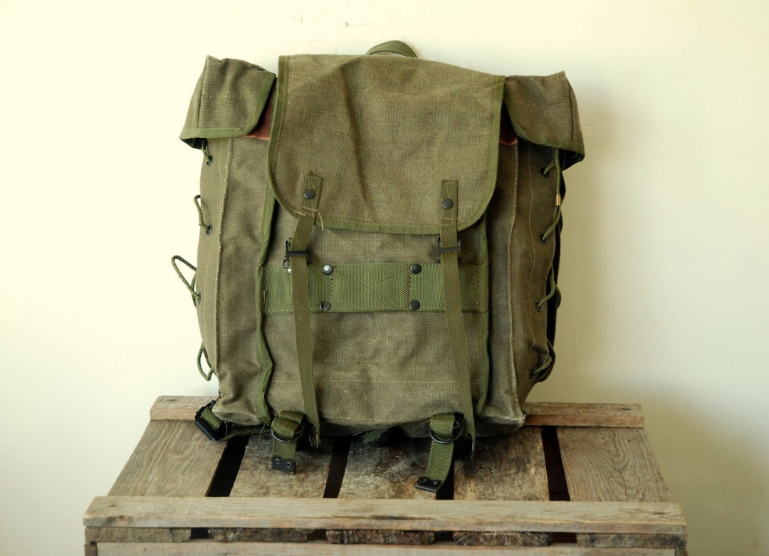 Italian Army Backpack Rucksack Vintage Manbag Italian Alpini Mountain Troops Etsy Canada