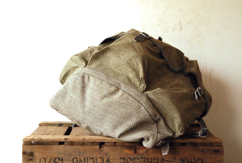 Swiss Army Backpack Rucksack Salt and Pepper Vintage Etsy