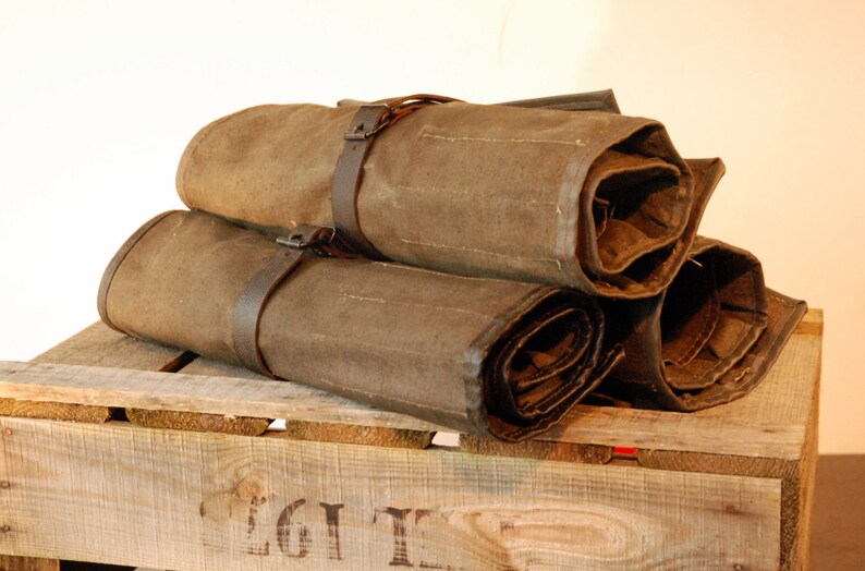 Vintage Army Tool Roll Leather and Canvas for Kitchen Chef Etsy