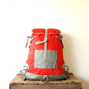 Millet Walter Bonatti Alpine Pack röd canvasryggsäck alpini ryggsäck bushcraft friluftsväska canvas vintage gorpcore urban