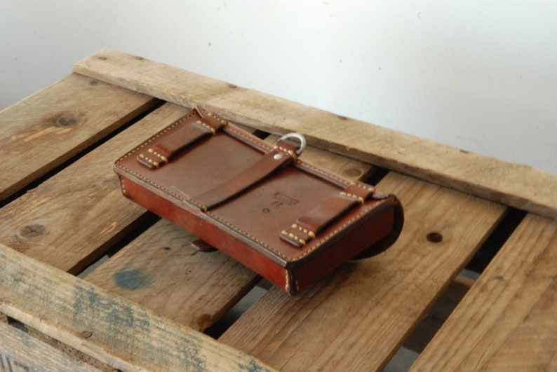Ammunition Case of the Swiss Military larp steampunk Made of Sturdy Leather Vintage Swiss Army Ammo Bag