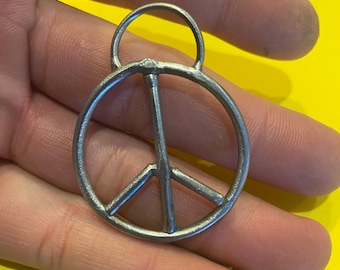 Peace Sign Stainless Steel Keychain