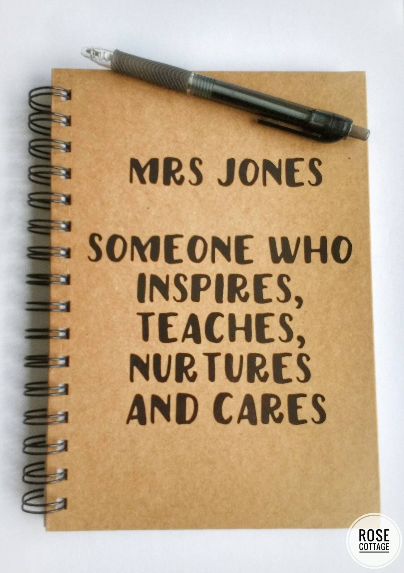 Personalised Teacher Notebook Teacher's Gift Etsy