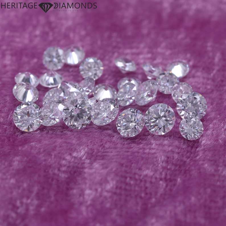 Real Natural Loose Diamonds 2.30mm Round Brilliant Cut 100 Etsy