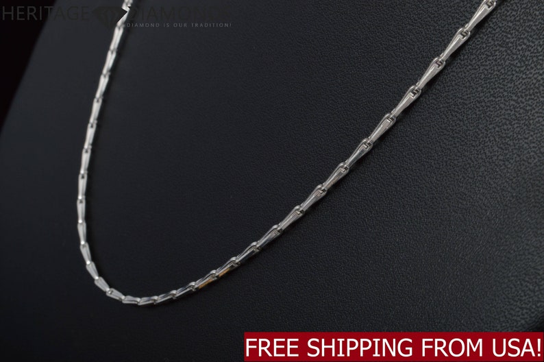 18 Inches Handmade 925 Sterling Silver Chain Necklace Italian Style 5 g 1.80mm