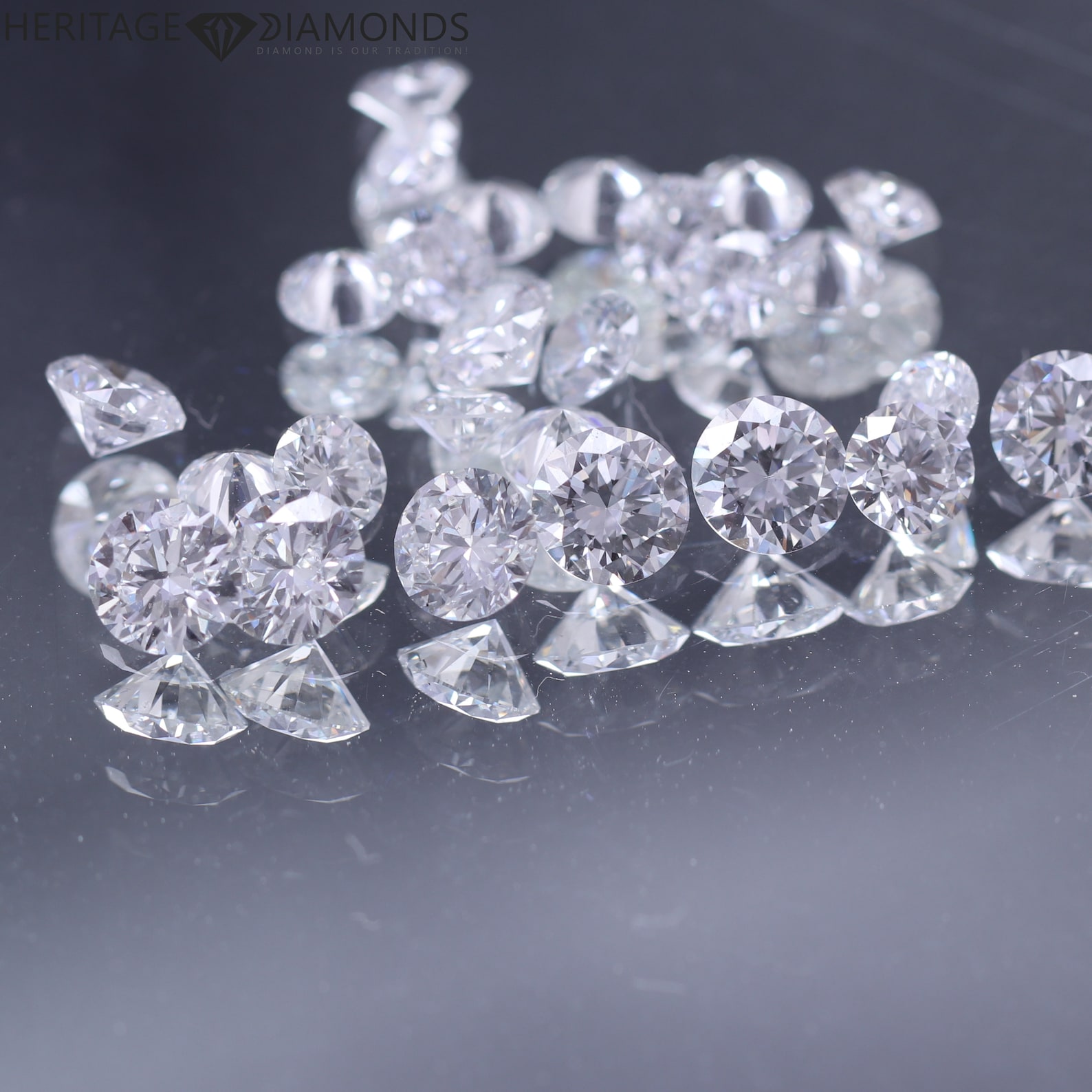100 Natural Real Loose Diamonds Round Brilliant Cut Etsy