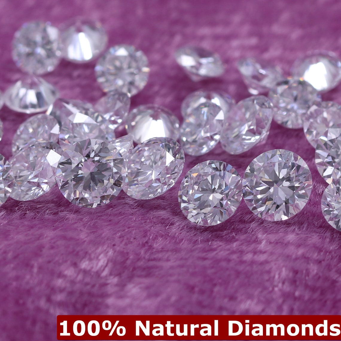 Real Loose Diamonds 1.50mm 100 Natural Round Brilliant Cut Etsy
