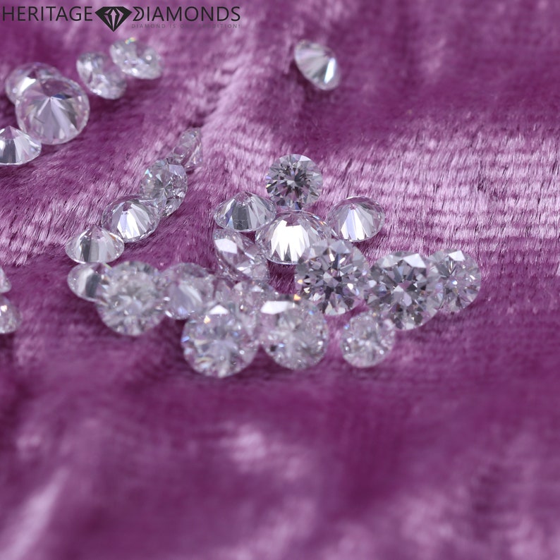 Loose Diamonds 0.90mm 100 Natural Real Round Brilliant Cut Etsy