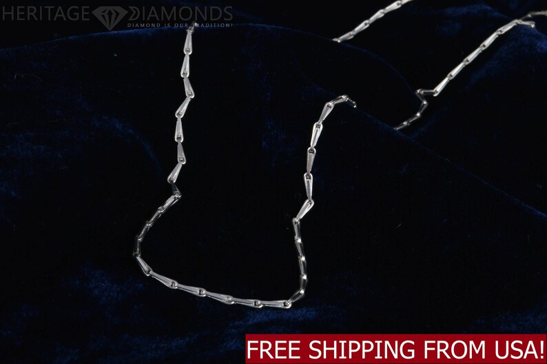 18 Inches Handmade 925 Sterling Silver Chain Necklace Italian Style 5 g 1.80mm
