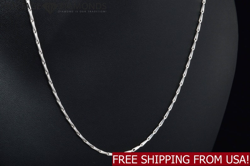 18 Inches Handmade 925 Sterling Silver Chain Necklace Italian Style 5 g 1.80mm