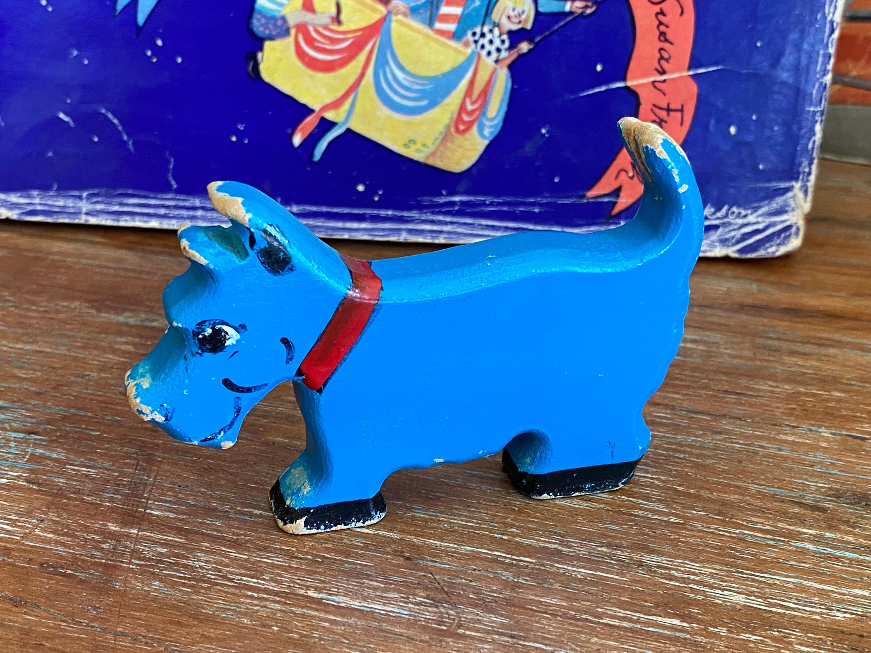 1970er Bemaltes Holzpferd &amp; Hund Vintage Kinderspielzeug Etsy