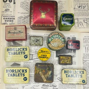 Small Vintage Advertising Tins: Collectible Display Tins