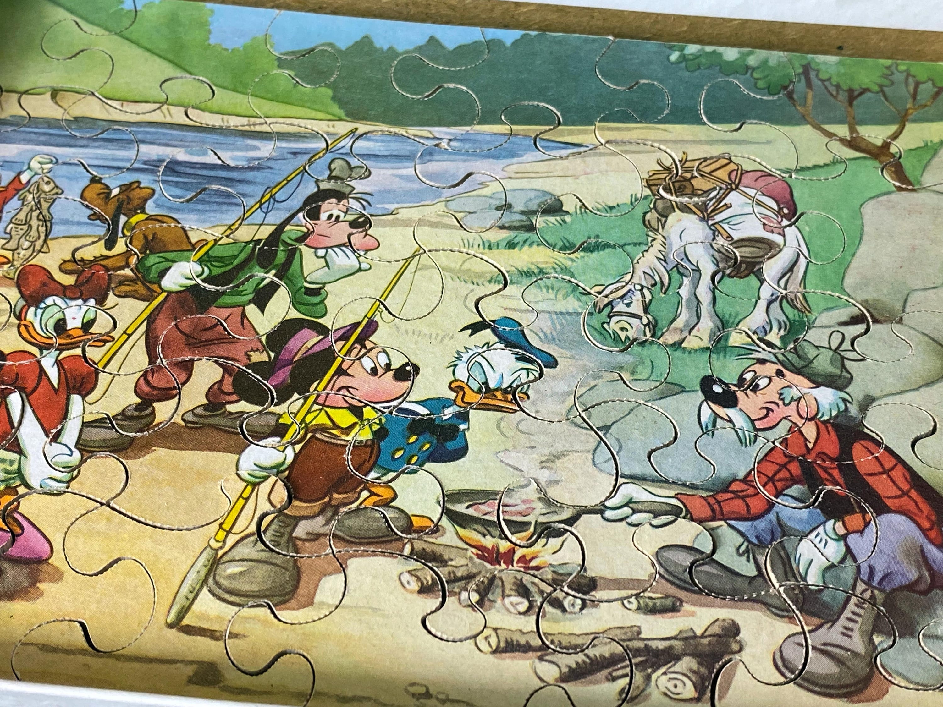 Rare Wooden Disney Jigsaw Puzzle Complete Original Box Etsy