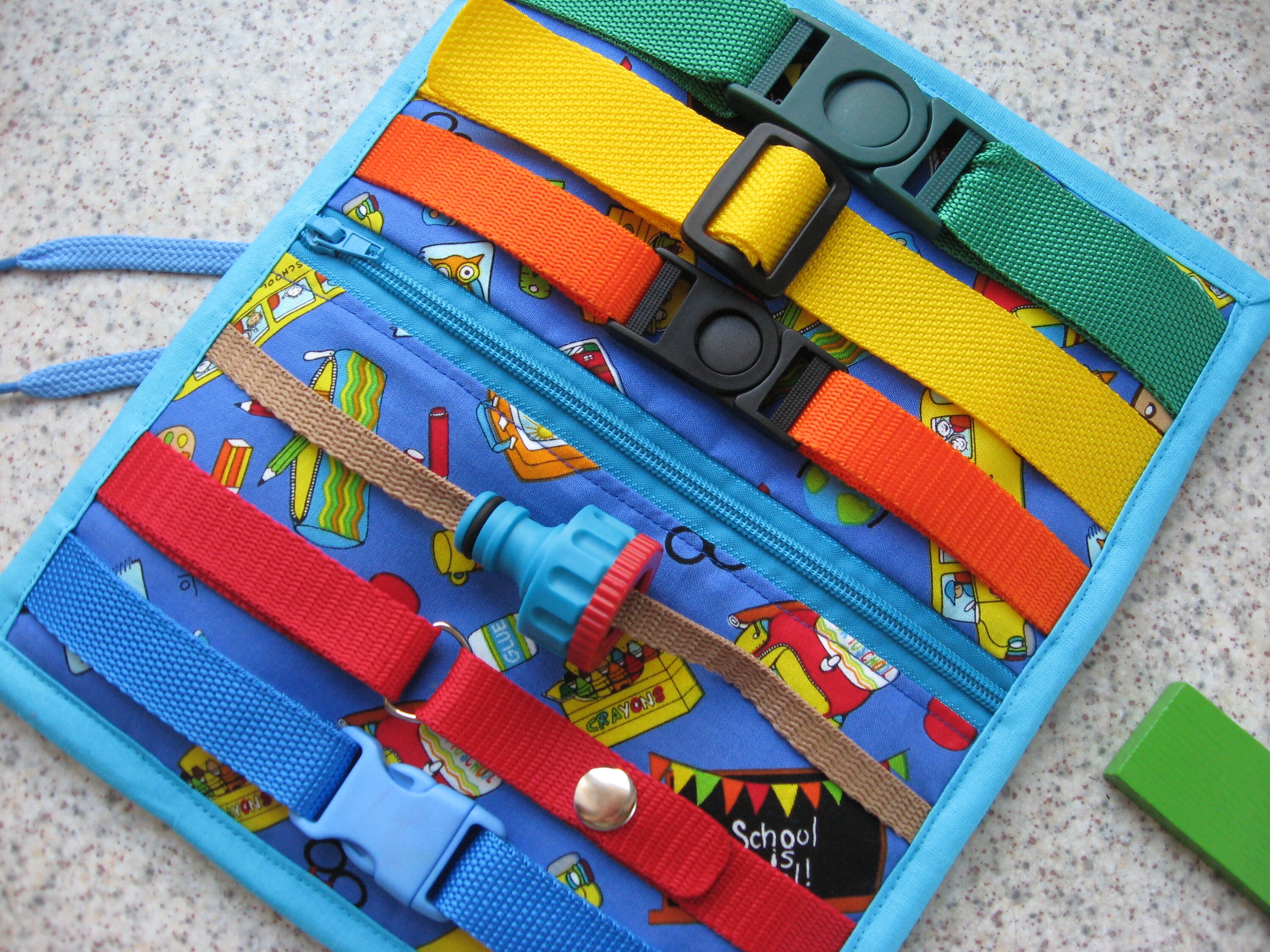 Travel Toy with fasteners Toddler toy with Buckle Busy Etsy