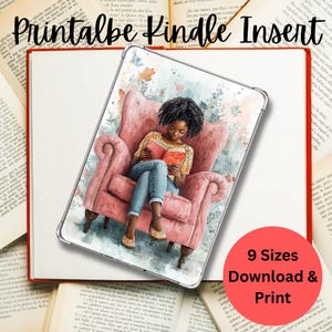 Black Girl Reading Kindle Insert: Book Lover Gift (PDF)