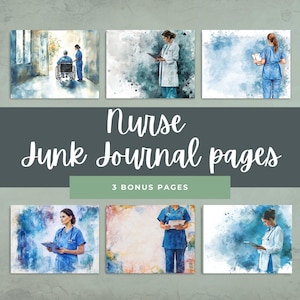 Krankenschwester Junk Journal Papier, Krankenschwester Leben, Krankenschwester Clipart, Krankenpflege Journal, Schul Krankenschwester, Digitaler Hintergrund, Decoupage Papiere, Scrap Buch Seiten,