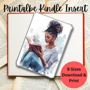 Black Girl Kindle Insert: Trendy Ebook Accessory (Digital Download)