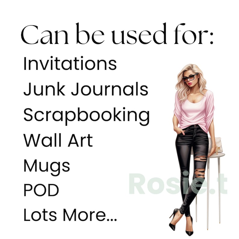 Boss Lady Clipart, Girl PNG, Office Girl Pink, Working Woman Planner Stickers Commercial Use image 2