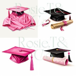 Clipart Graduation PNG Illustration Digital Planner Download Pink ...