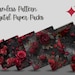 Dark Red Roses Digital Paper, Gothic Floral Seamless Backgrounds ...