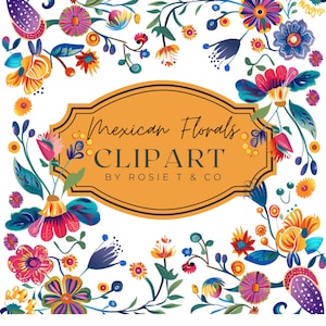 Mexican Fiesta Clipart illustration floral Watercolor Flowers Cinco de Mayo fiesta Floral clipart for Party Invitations Day of the Dead Art