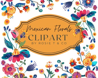 Mexican Fiesta Clipart illustration floral Watercolor Flowers Cinco de Mayo fiesta Floral clipart for Party Invitations Day of the Dead Art