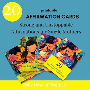 Cartões de Afirmação Mães Solteiras, Citações Inspiradoras para Mães, Afirmações para Novas Mães, Cartões de Autocuidado, Citações Positivas para Empoderamento, Mães