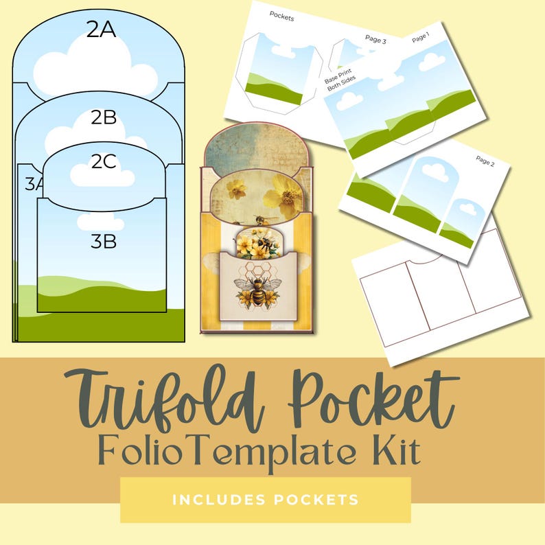 Junk Journal Folio Template Kit, Canva Template, Printable Canva Frame ...