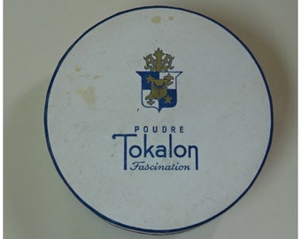 ヴィンテージ 1940 年代/40 年代 1950 年代/50 年代 トカロン フェイス パウダー ボックス ブドワール ディスプレイ