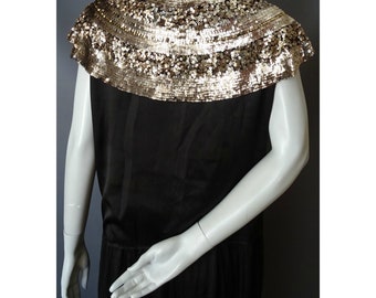 Capa/Capa estilo Flapper de lentejuelas plateadas, años 20/20/30, estilo Art Déco antiguo