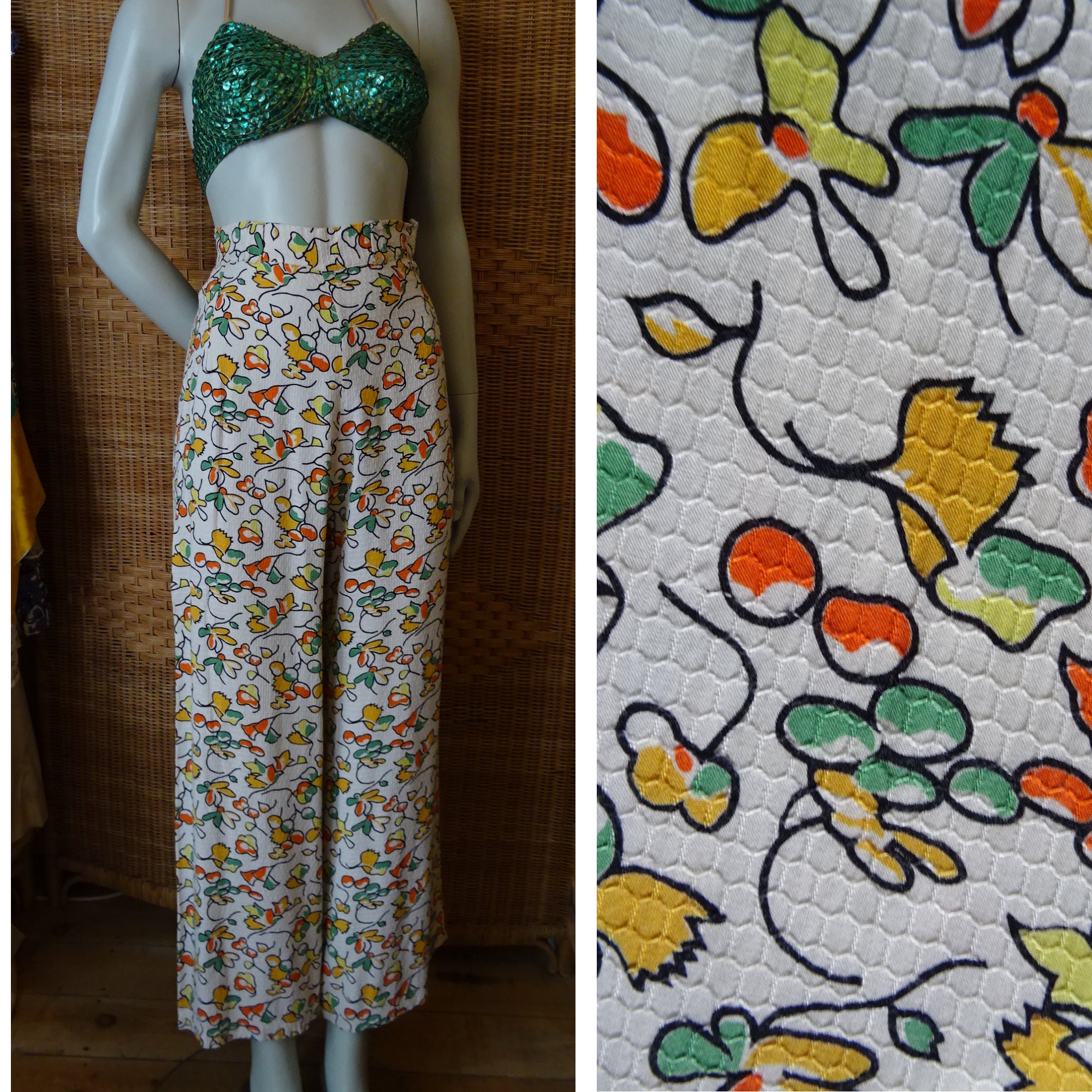 Vintage Floral Pants - Etsy UK