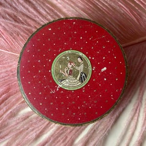 Vintage 1950s/50s Richard Hudnut Three Flowers FACE POWDER BOX Packaging Flapper Boudoir