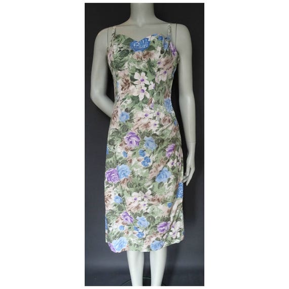 Vintage 1950s/50s Horrockses Floral Wiggle DRESS F