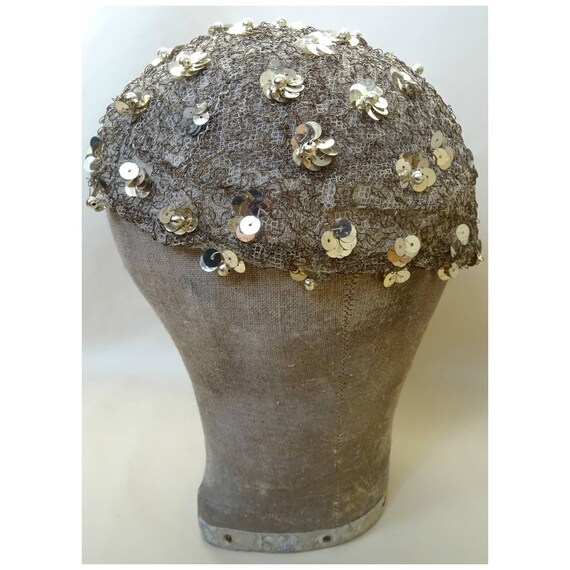 sequin skull cap