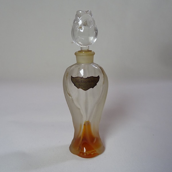 Vintage 1950s/1960s Guerlain Mitsouko GLASS PERFUME BOTTLE Boudoir Display