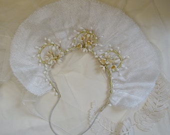 Vintage 1920s/20s 1930s/30s Wax Flower CROWN/TIARA/HEADDRESS Flapper Antique Wedding