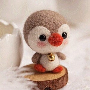 Wolle Nadelarbeit Nadelspitze Nadelgefilzt Filzen Süßes Tier Kit Handgemacht Starter Manga Animieren Cartoon Charakter Pinguin