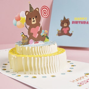 Beer cake Birthday cake Birthday Pop Up Cards 3D Pop Up Cards for Birthday Card, Card for kids everyone birthday