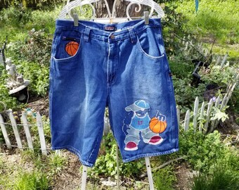 Men/'s Vintage 90/'s,Baggy Blue HIP H0P era CARPENTER Shorts By GIRBAD.34