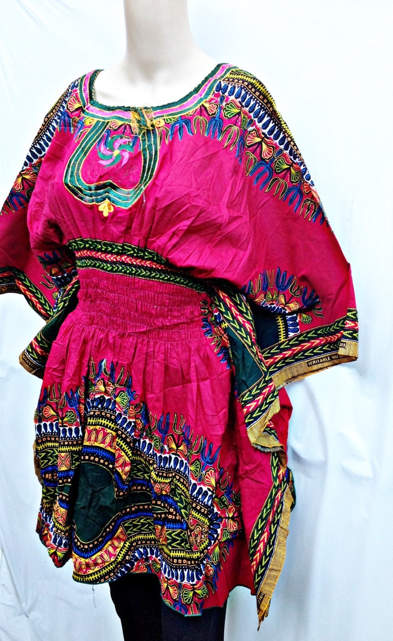 Hippie butterfly wing funky wild long boho African print,dress long pink dress