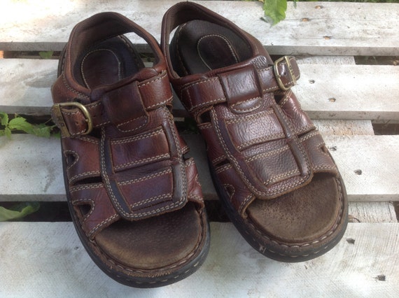 hush puppies men's leather sandals