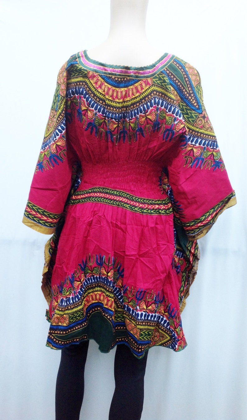 Hippie butterfly wing funky wild long boho African print,dress long pink dress