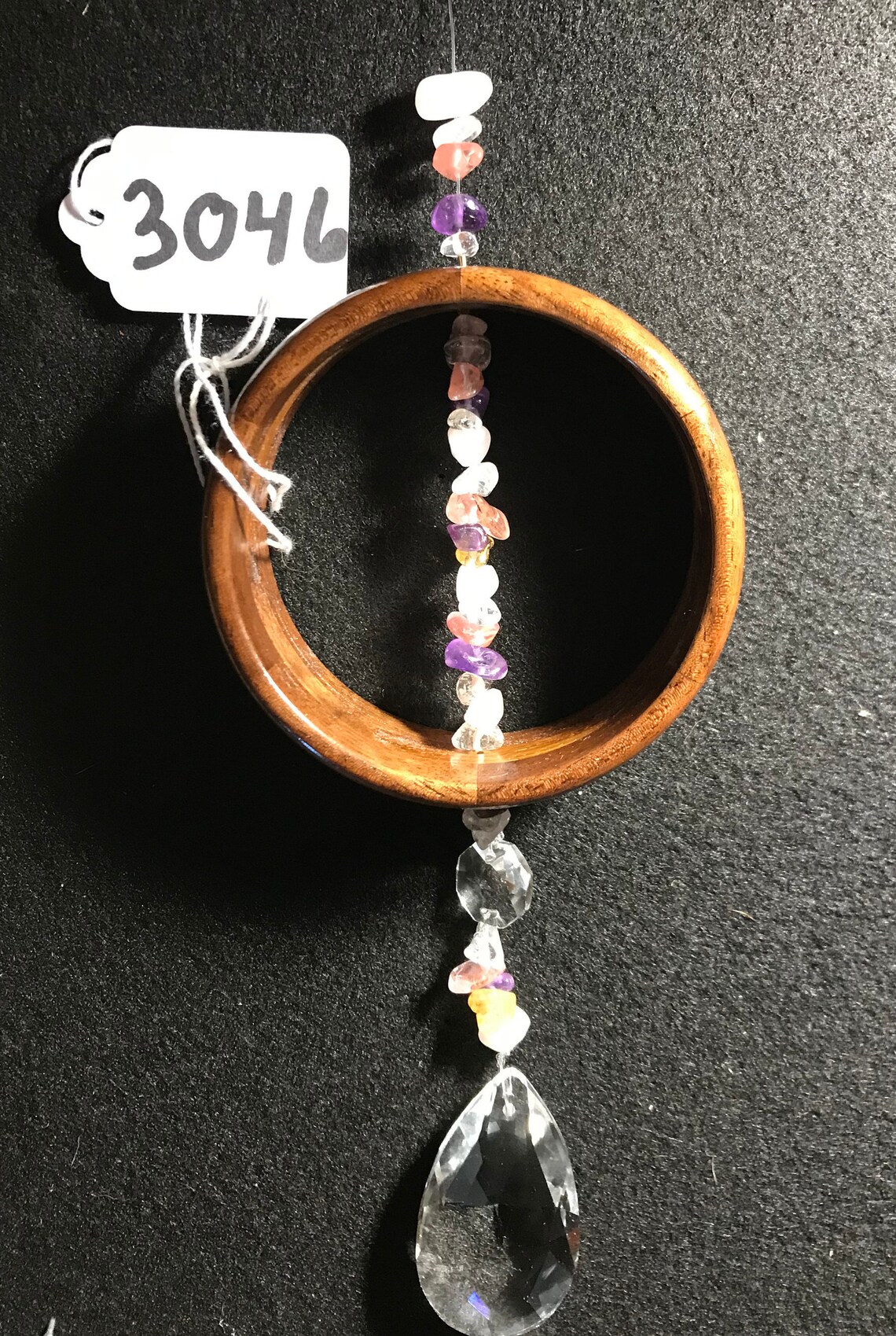 Hand turned circular sun catchers with gemstone accents group Etsy