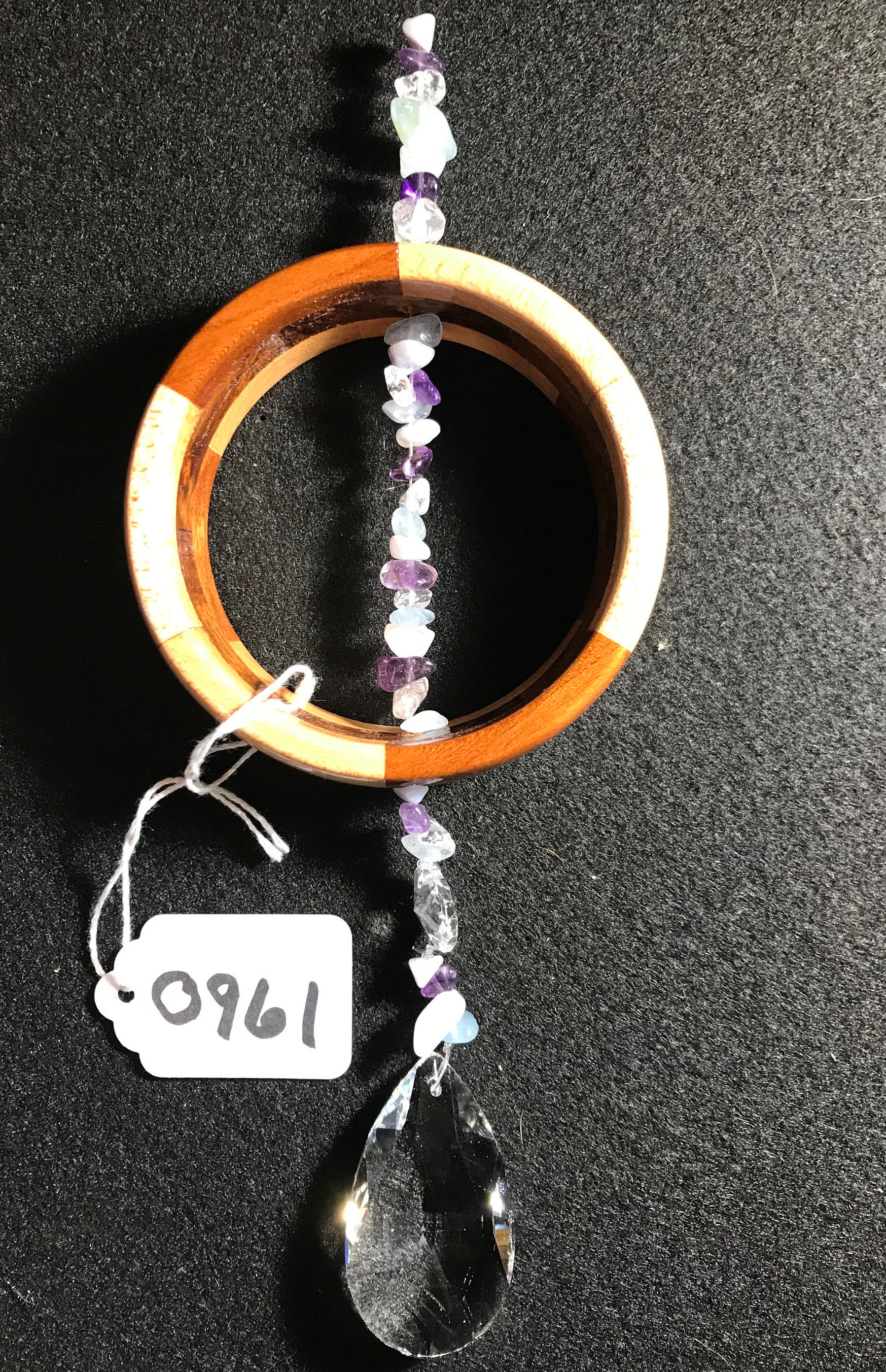 Hand turned circular sun catchers with gemstone accents group Etsy